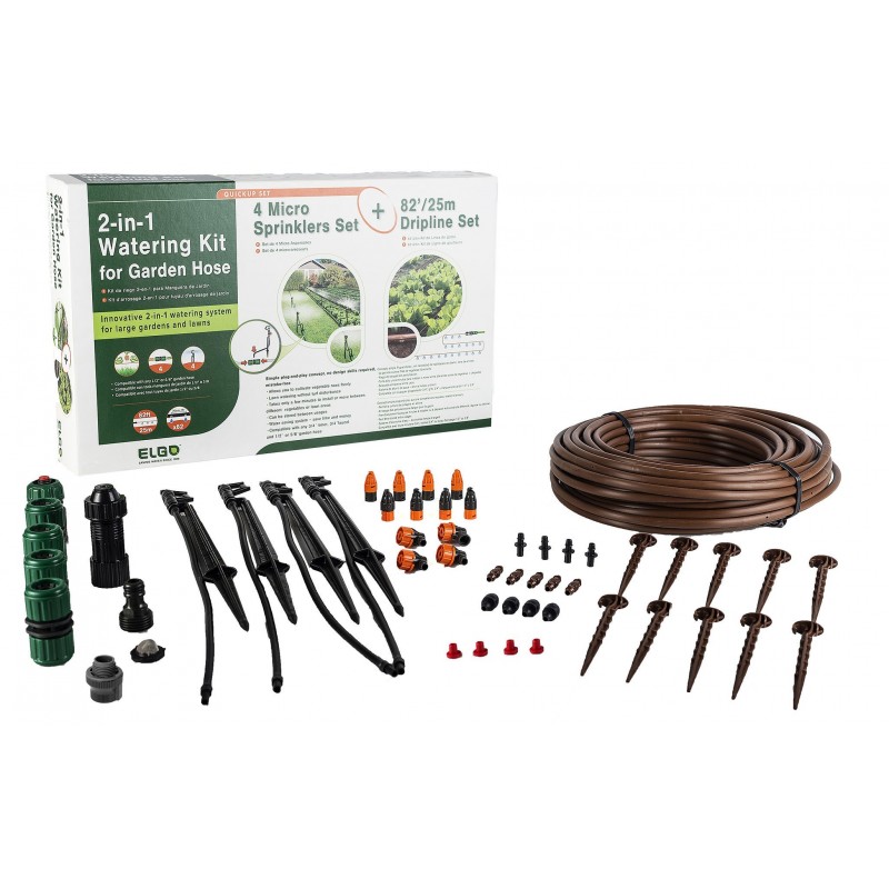 ELGO 2-in-1 Watering Kit - Micro Sprinklers & Dripline Set (ELCOMBO15)