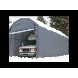Rhino Shelter Barn -12'W x 20'L x 12'H - Gray (model PB122012BGY)