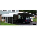 Rhino Shelter 22'W x 24'L x 12'H Two Car Steel Carport Kit (model ST222412H)