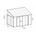 Palram 10x14 San Remo Patio Enclosure Kit w/ Screen Doors  - White  (HG9066) 