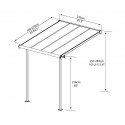  Palram 7.5x7.5 Sierra Patio Cover Kit - White (HG9075)