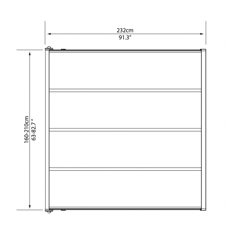  Palram 7.5x7.5 Sierra Patio Cover Kit - White (HG9075)