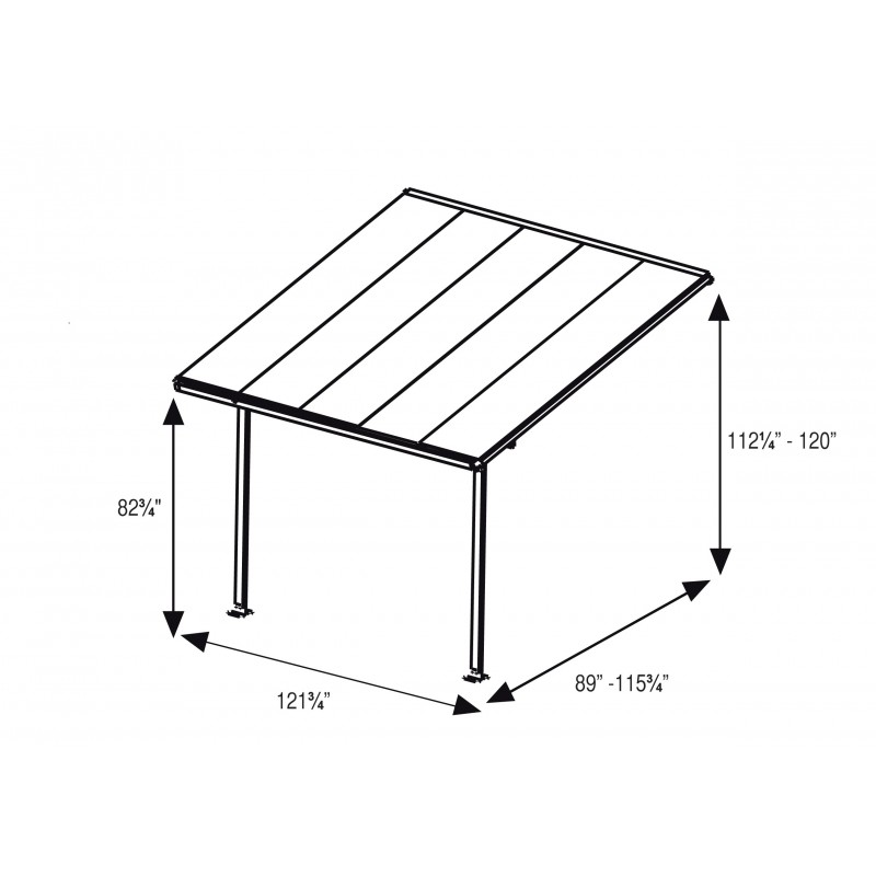 Palram 10x10 Feria Patio Cover Kit - White (HG9310)