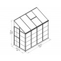 Palram Hybrid Lean-To 4' x 8' Greenhouse Kit (HG5548)