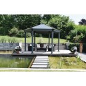 Palram 14 x 12 Roma Garden Gazebo - Gray (HG9180)