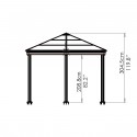 Palram 14 x 12 Roma Garden Gazebo - Gray (HG9180) Palram 14 x 12 Roma Garden Gazebo - Gray (HG9180)