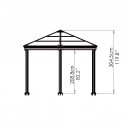 Palram 14 x 12 Roma Garden Gazebo - Gray (HG9180)