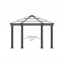 Palram 14 x 12 Roma Garden Gazebo - Gray (HG9180) Palram 14 x 12 Roma Garden Gazebo - Gray (HG9180)