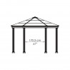 Palram 14 x 12 Roma Garden Gazebo - Gray (HG9180) Palram 14 x 12 Roma Garden Gazebo - Gray (HG9180)
