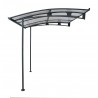 Palram Vega 2000 7 x 7 Awning - Gray/Clear (HG9565) Palram Vega 2000 7 x 7 Awning - Gray/Clear (HG9565)