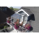 Palram Vega 2000 7 x 7 Awning - Gray/Clear (HG9565) Palram Vega 2000 7 x 7 Awning - Gray/Clear (HG9565)