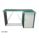 Duramax 8x3 Woodstore Metal Combo Shed Kit - Green (53661)