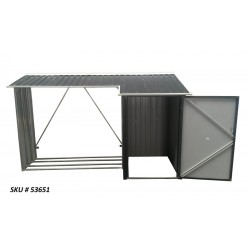 Duramax 8x3 Woodstore Metal Combo Shed Kit - Gray (53651)
