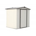 Arrow 6x5 Ezee Storage Shed Kit - Low Gable, 65 in Walls, Vents - Cream & Charcoal (EZ6565LVCRCC)
