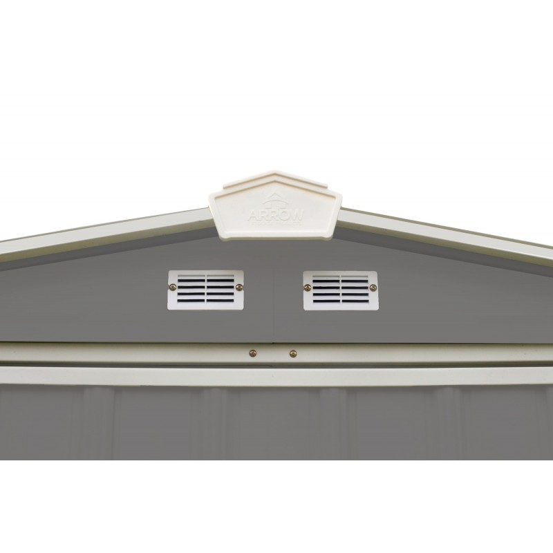 Arrow 6x5 Ezee Storage Shed Kit - Low Gable, 65 in Walls, Vents - Charcoal & Cream (EZ6565LVCCCR)