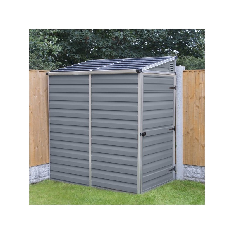 Palram 4x6 Lean-To Skylight Storage Shed Kit - Gray (HG9600T)
