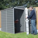 Palram 4x6 Lean-To Skylight Storage Shed Kit - Gray (HG9600T)