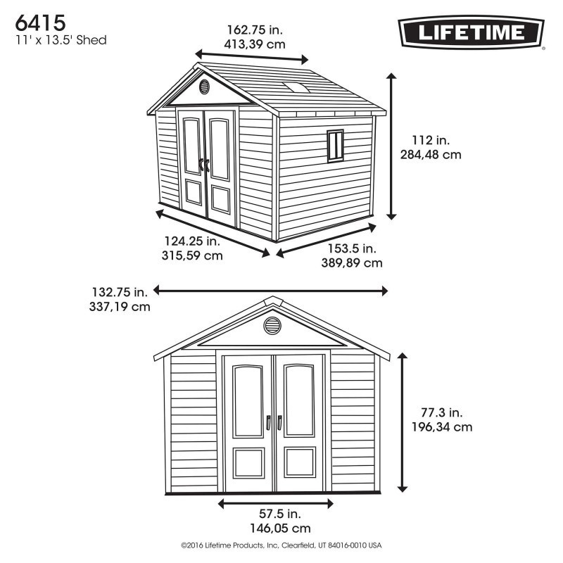 Lifetime 11x26 Outdoor Storage Shed Kit (6415/50125)