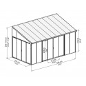 Palram 10x18 San Remo Patio Enclosure Kit w/ Screen Doors  - White (HG9067)