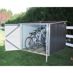 Duramax 6x6 Bicycle Storage Shed Kit - Anthracite w/ White Trim (73051)