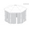 Palram Roma Gazebo Curtain Set - 6 piece (HG1057) Palram Roma Gazebo Curtain Set - 6 piece (HG1057)