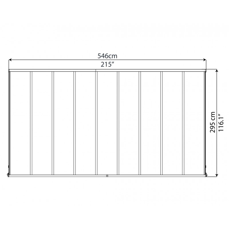 Palram 10x18 Olympia Patio Cover Kit - Gray/Bronze (HG8818)