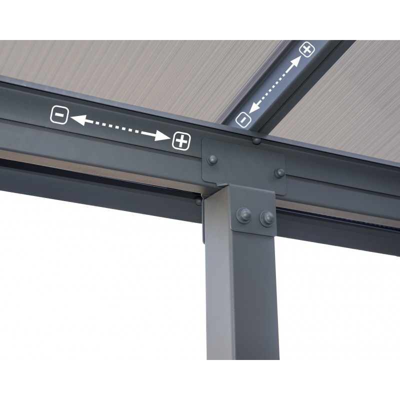 Palram 10x28 Olympia Patio Cover Kit - Gray/Bronze (HG8828)