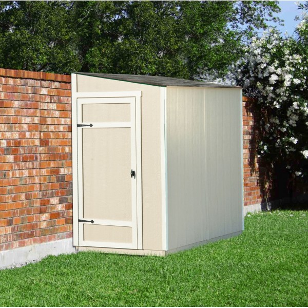 handy home victoria 8x4 wood storage lean-to shed kit w