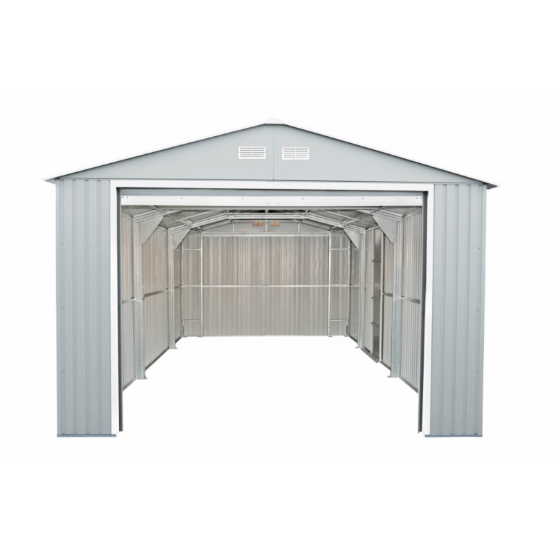 DuraMax 12x26 Imperial Metal Storage Garage Kit - Light Gray (55152)