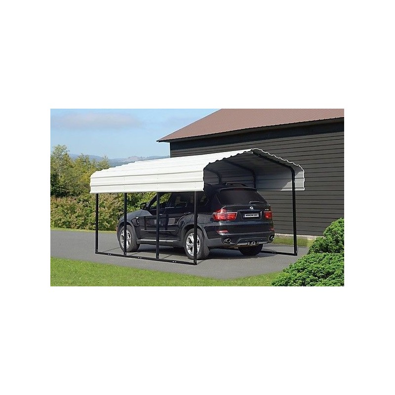 Arrow Steel 10x20x7 Carport Kit - Eggshell White (CPH102007)