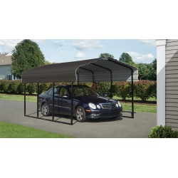 Arrow 10x29x7 Galvanized Steel Carport Kit - Charcoal (CPHC102907)