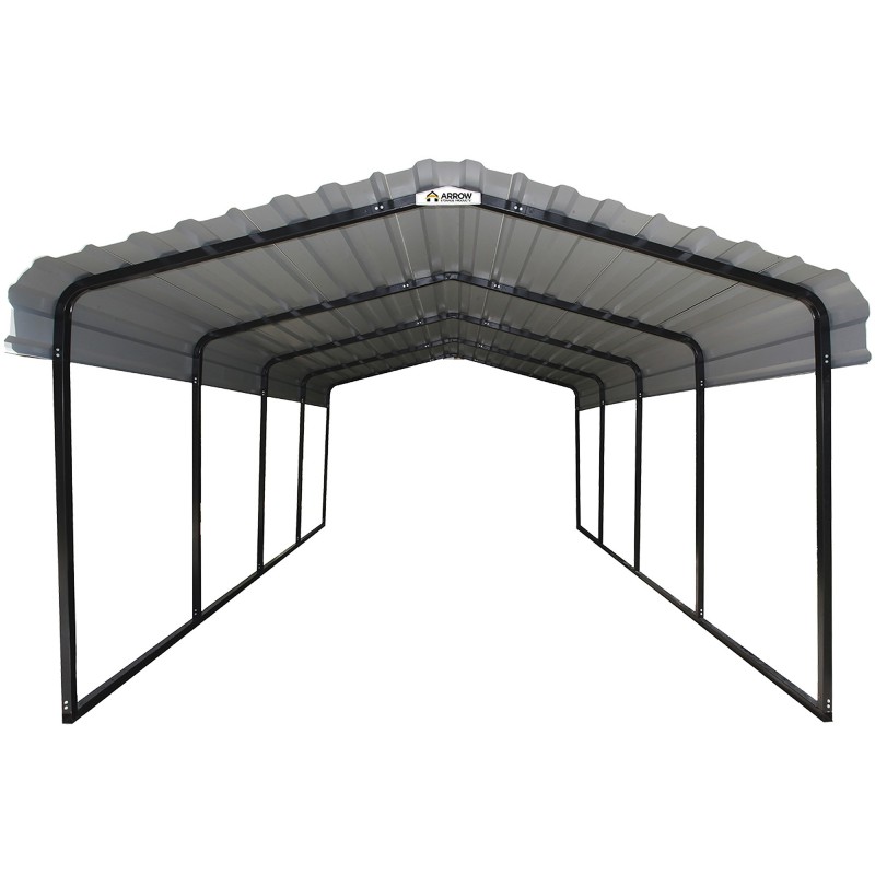 Arrow Steel 12x24x7 DIY Home Carport Kit - Charcoal (CPHC122407)