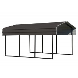 Arrow 10x15x7 Galvanized Steel Carport Kit - Charcoal (CPHC101507)