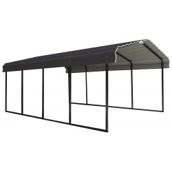 Arrow 12x24x7 Galvanized Steel Carport Kit - Charcoal (CPHC122407)