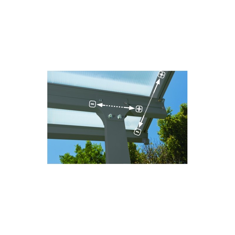 Palram 10x38 Feria Patio Cover Kit - Gray (HG9438)