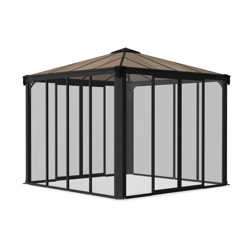 Palram 10x10 Ledro Enclosed Gazebo Kit - Gray/Bronze (HG9190)