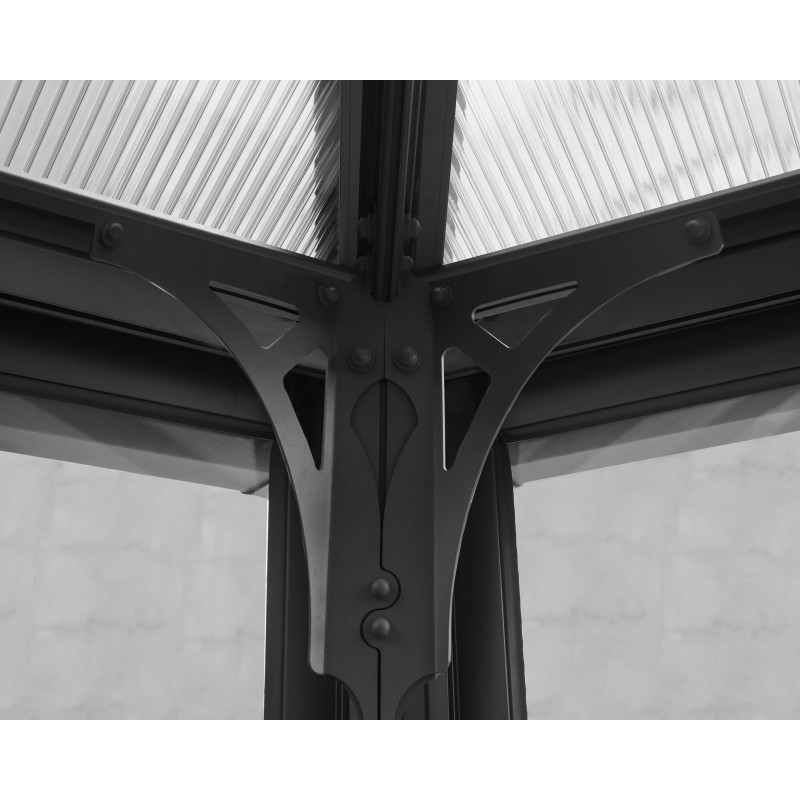 Palram 12x12 Ledro Enclosed Gazebo Kit - Gray/Bronze (HG9192)