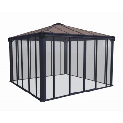 Palram 12x12 Ledro Enclosed Gazebo Kit - Gray/Bronze (HG9192)
