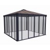 Palram 12x12 Ledro Enclosed Gazebo Kit - Gray/Bronze (HG9192)