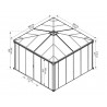 Palram 12x12 Ledro Enclosed Gazebo Kit - Gray/Bronze (HG9192)