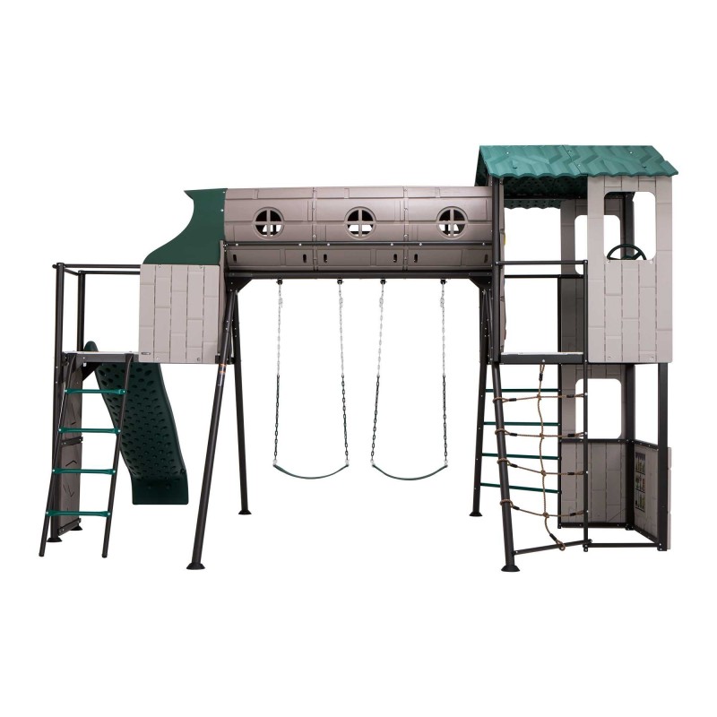 Lifetime Adventure Tunnel Metal Playset Swing Set - Earthtone (91134)