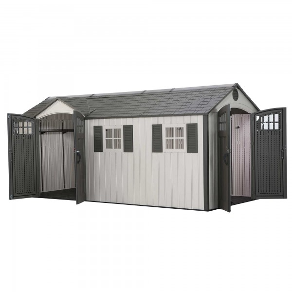lifetime 17.5x8 dual entry shed kit w/ floor & windows 60213