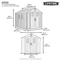 Lifetime 8x10 Outdoor Storage Shed Kit w/ Vertical Siding (60202)