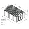 Palram Yukon 11x17 Storage Shed Kit (HG9917SGY) Palram Yukon 11x17 Storage Shed Kit (HG9917SGY)