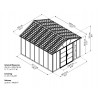 Palram Yukon 11x13 Storage Shed Kit - Gray (HG9913SGY) Palram Yukon 11x13 Storage Shed Kit - Gray (HG9913SGY)