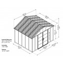 Palram Yukon 11x9 Storage Shed Kit - Gray (HG9909SGY) Palram Yukon 11x9 Storage Shed Kit - Gray (HG9909SGY)