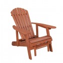 Leisure Season Reclining Adirondack Chair With Pull-Out Ottoman (AC7105)