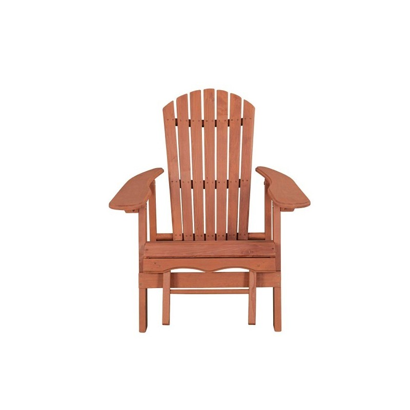 Leisure Season Reclining Adirondack Chair With Pull-Out Ottoman (AC7105)