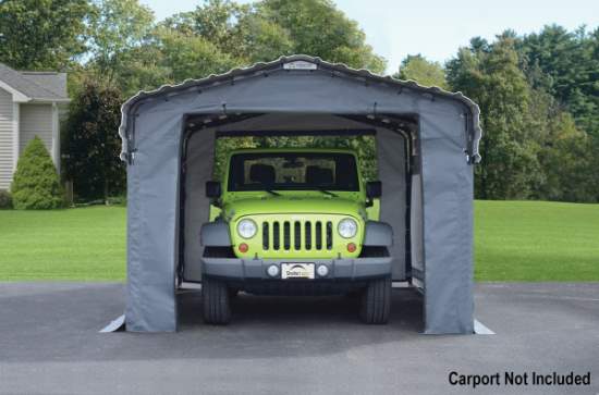 Arrow 12x20 Gray Carport Enclosure Kit (10181) This enclosure kit will surely assit you in protecting your vehicles from the harsh weather. 