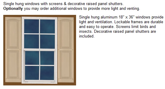 Best Barns 12x24 Geneva Wood Storage Shed Kit (geneva1224) Optional 18x36 windows